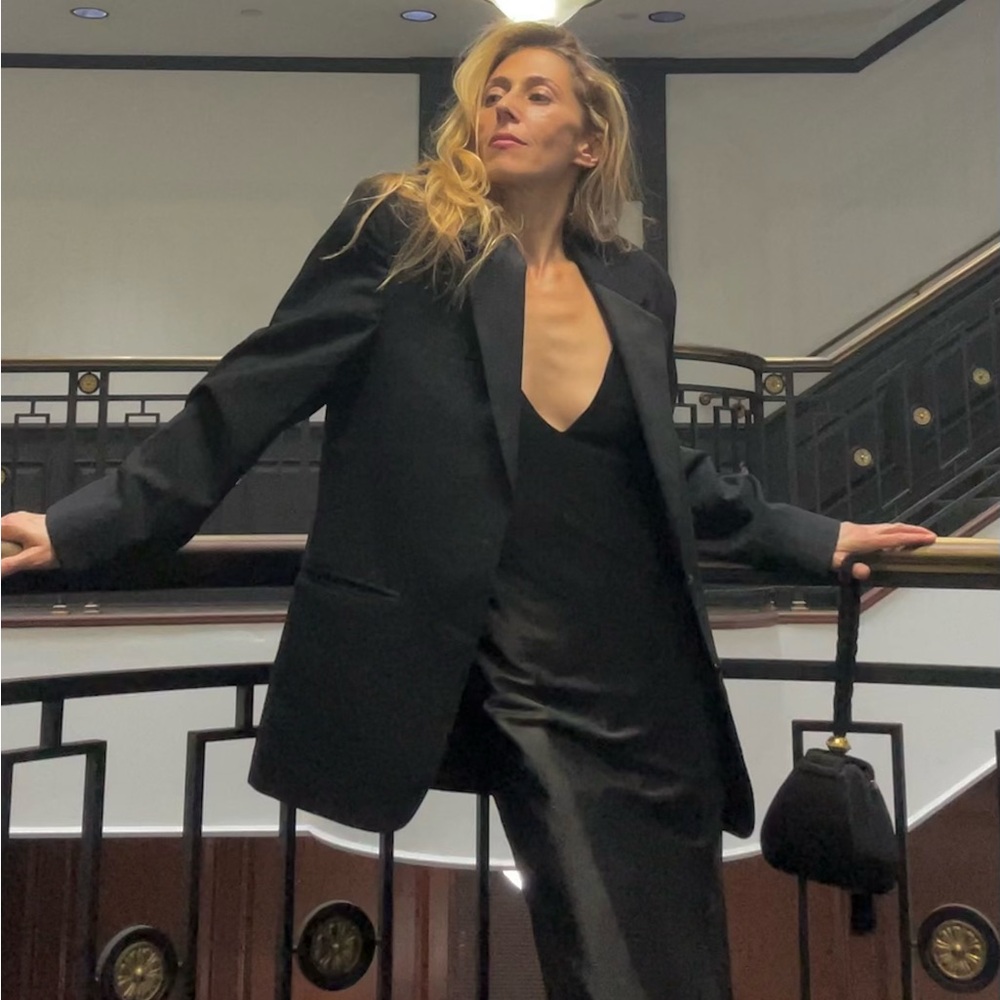 Elegant Black Women's Tuxedo Blazer